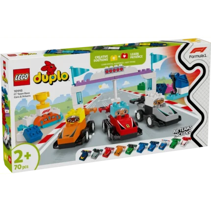 LEGO® DUPLO® Town F1® Team Race Cars & Drivers Building Toy for Family Fun 10445