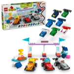 LEGO® DUPLO® Town F1® Team Race Cars & Drivers Building Toy for Family Fun 10445