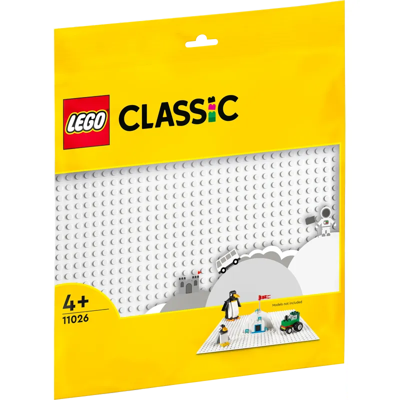 LEGO® Classic White Baseplate 11026 Building Kit for Kids