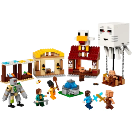 LEGO® Minecraft® The Ghast Balloon Village Attack, Gamer Gift Toy for Kids 21273