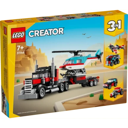 LEGO® Creator Flatbed Truck with Helicopter Toy 31146