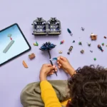 LEGO® Wednesday Black Dahlia Flower Halloween Gift, Faux Plant Room Decor 76784