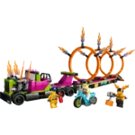 LEGO® City Stunt Truck & Ring of Fire Challenge 60357 Building Toy Set - Image 2
