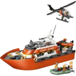 LEGO® City Coast Guard Rescue Boat & Helicopter Playset 60504 - Image 2